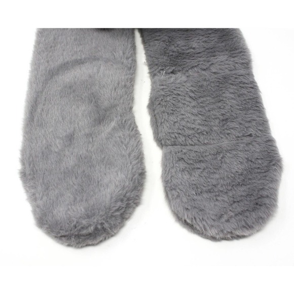 Plush Dark Grey Cowl Neck Collar Style Scarf - Cozy Soft Velvet Feel - Hey Viv - Picture 3 of 5